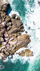 Ocean and coastline, Ubatuba, Brazil