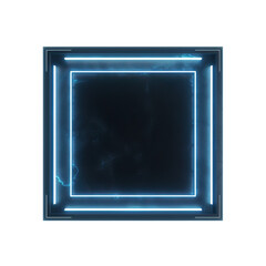 blue frame on white