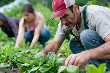 Harmonious Community Garden Cultivating Organic Produce