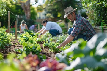 Harmonious Community Garden Cultivating Organic Produce