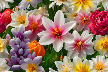 Fototapeta premium Spring flowers in bloom.