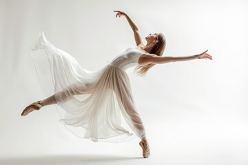 Woman in White Dress Dancing