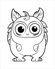 Monster Coloring Pages, Monster vector, Monster illustration, Doctors Coloring Book, Monster Coloring Book For Kids, Monster Coloring Pages, Cute Monster Coloring Book For Kids, Cute Monster.