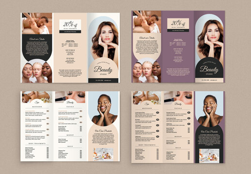 Natural and Organic Tri-Fold Brochure Layout