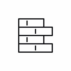 brick wall construction structure icon