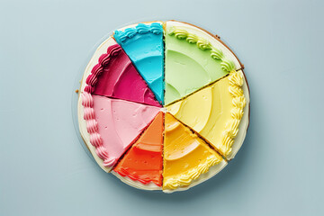 Photo of a cake in the form of a pie chart