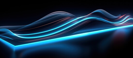 3d abstract blue wave background