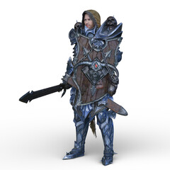 骸骨コスチュームの騎士　3DCGレンダリング