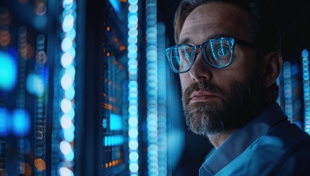 Freeze-frame the moment as a cyber-security expert thwarts a virtual attack, showcasing the vigilance required to safeguard digital networks against threats.