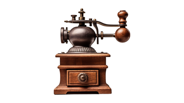 Coffee Grinder isolated on transparent png background. Generative ai