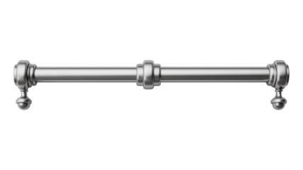 Curtain rod isolated on transparent png background. Generative ai