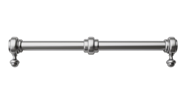Curtain rod isolated on transparent png background. Generative ai