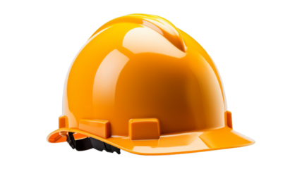 Hard Hat isolated on transparent png background. Generative ai