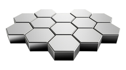 Fototapeta premium hexagon isolated on transparent png background. Generative ai