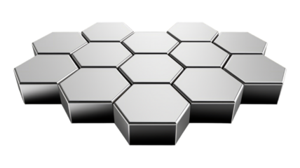 hexagon isolated on transparent png background. Generative ai