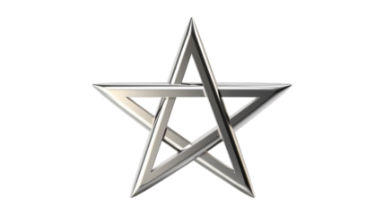 Jewish Star isolated on transparent png background. Generative ai