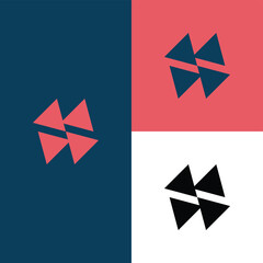 Naklejka premium modern triangle combined logo, simple triangle logo.