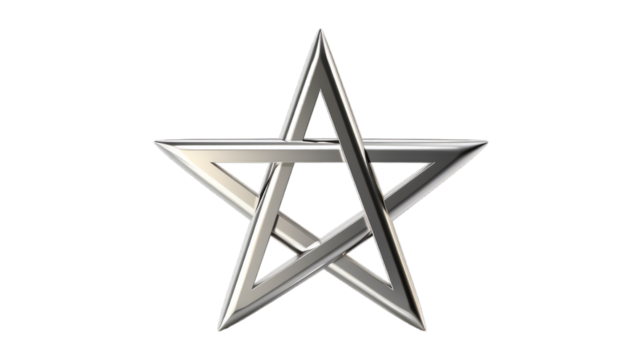 Jewish Star isolated on transparent png background. Generative ai - Powered by Adobe