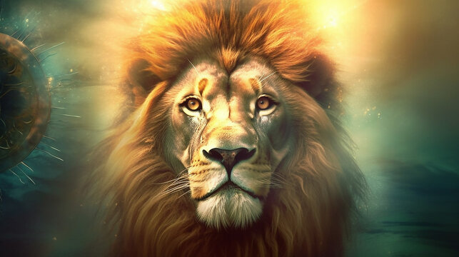 le&atilde;o da tribo de judah , le&atilde;o poderoso, sonhos, energia, raios poderosos