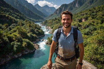 Naklejka premium Wildnis-Expeditionen und kulturelle Entdeckungen