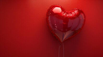 3d inflatable balloon heart, 3d inflatable balloon heart, inside a background, Generative Ai