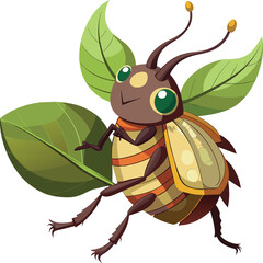 Colorful Beetle bug vector illustration. Insect vector art