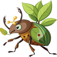 Colorful Beetle bug vector illustration. Insect vector art