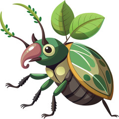 Colorful Beetle bug vector illustration. Insect vector art
