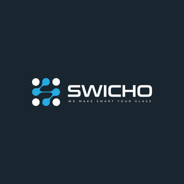 awesome letter S digital logo and business card design