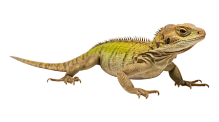 lizard isolated on transparent png background. Generative ai