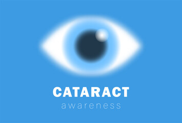 Cataract Awareness Month. Healthy Vision. Eye Health. Vector illustration. Concept of vision correction and healthcare. Eye Health illustration