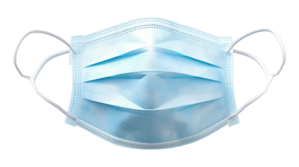 Medical Mask isolated on transparent png background. Generative ai