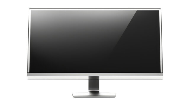 Monitor isolated on transparent png background. Generative ai