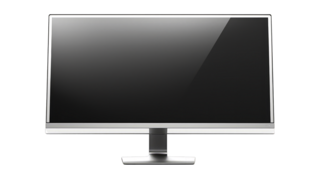 Monitor isolated on transparent png background. Generative ai