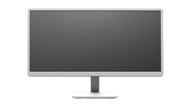 Monitor isolated on transparent png background. Generative ai