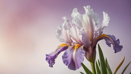 Beautiful delicate iris flower background elegance
