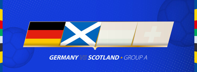 Germany - Scotland football match illustration in group A.