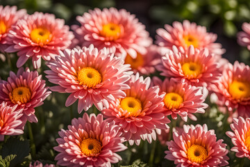 Fototapeta premium blooming chrysanthemum multiflora in the garden