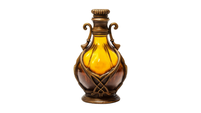 potion bottle isolated on transparent png background. Generative ai - Powered by Adobe