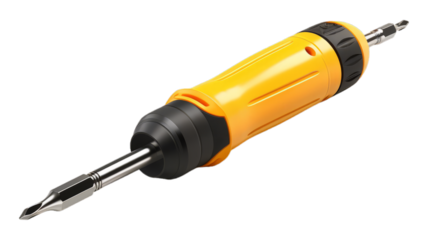 Screwdriver isolated on transparent png background. Generative ai