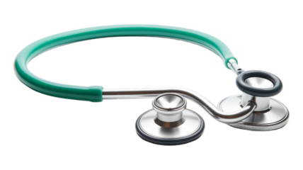 Stethoscope isolated on transparent png background. Generative ai