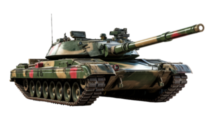 Tank isolated on transparent png background. Generative ai