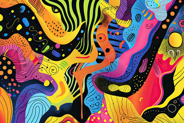 Colorful Grunge Texture Art Pattern Design, Abstract Illustration Wallpaper