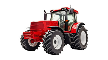 tractor isolated on transparent png background. Generative ai