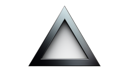 triangle isolated on transparent png background. Generative ai