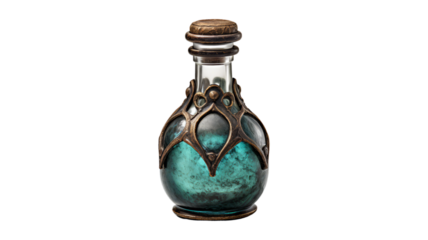 potion bottle isolated on transparent png background. Generative ai