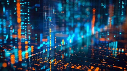 Fototapeta premium Pop Art Fintech: A Bold Blue Background with Linear Texture for Your Financial Technology Projects 