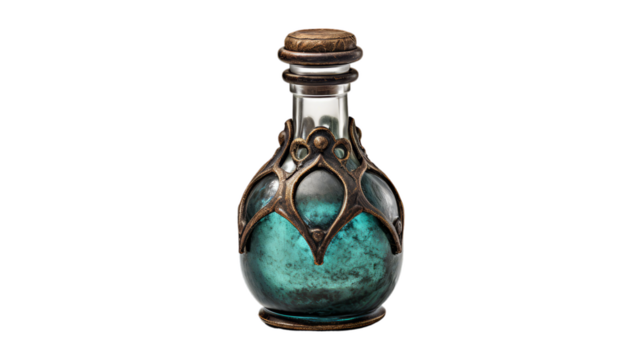 potion bottle isolated on transparent png background. Generative ai