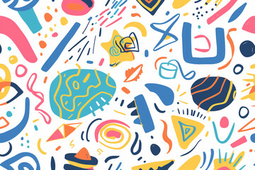 Colorful Geometric Pattern With Various Shapes and Colors