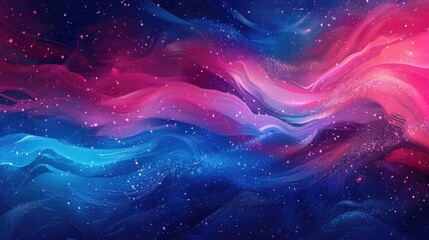 A colorful space background with a blue and pink swirl. The blue and pink colors are vibrant and the swirl adds a sense of movement and energy to the scene. Scene is one of excitement and wonder